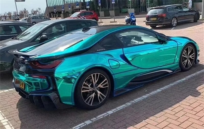 For  I8 2015-2021EB Style Forged Carbon Fiber Front Lip Spoiler, Side Skirt Lip Body Kit, Front Chin Diffuse Mirror Cover